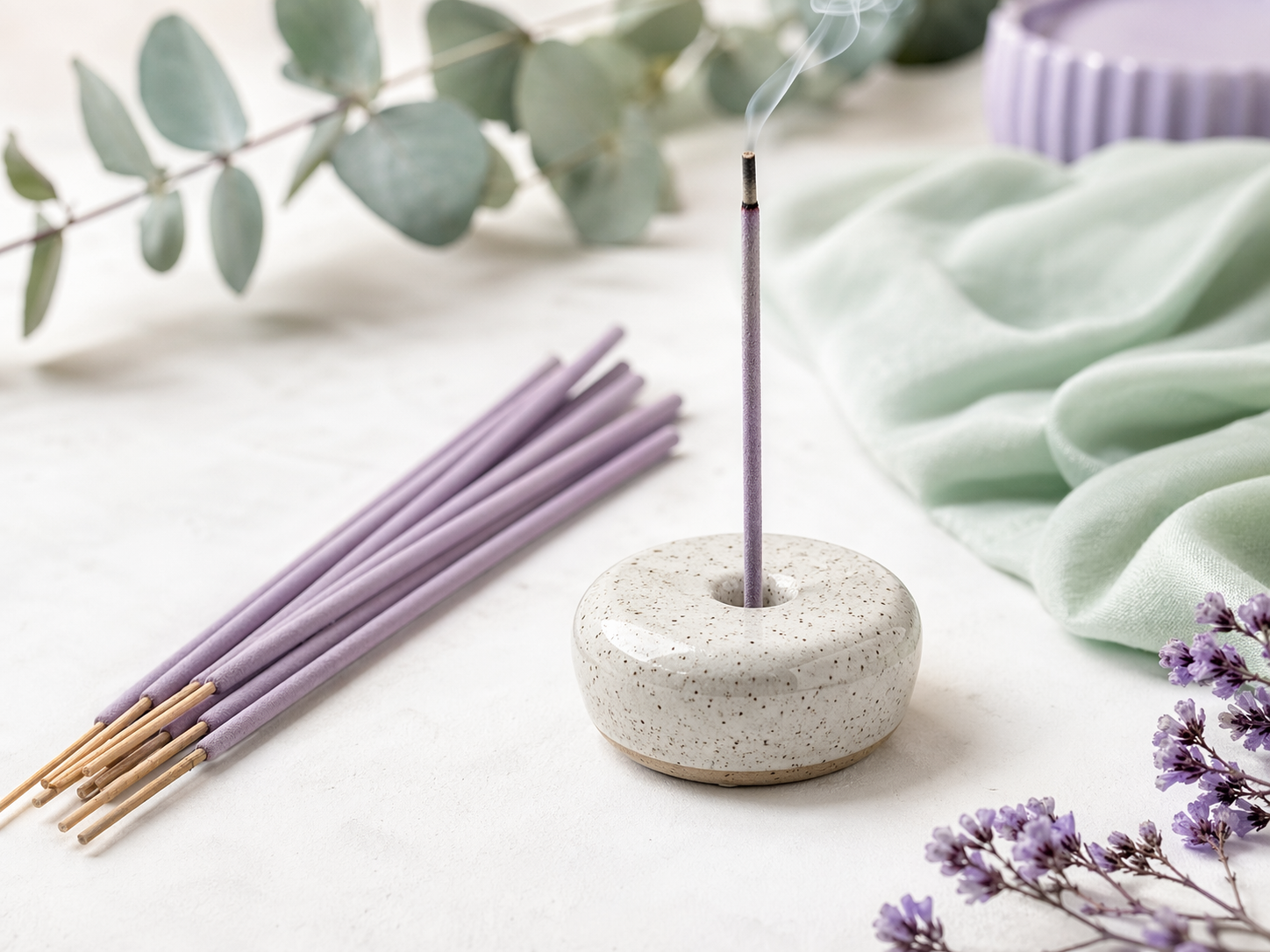 Incense and ceramic holder